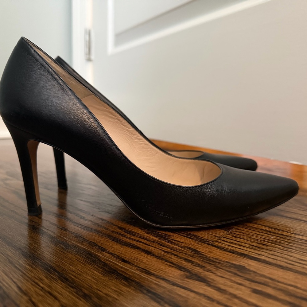 LK Bennett Black Leather Heels - Picture 3 of 6